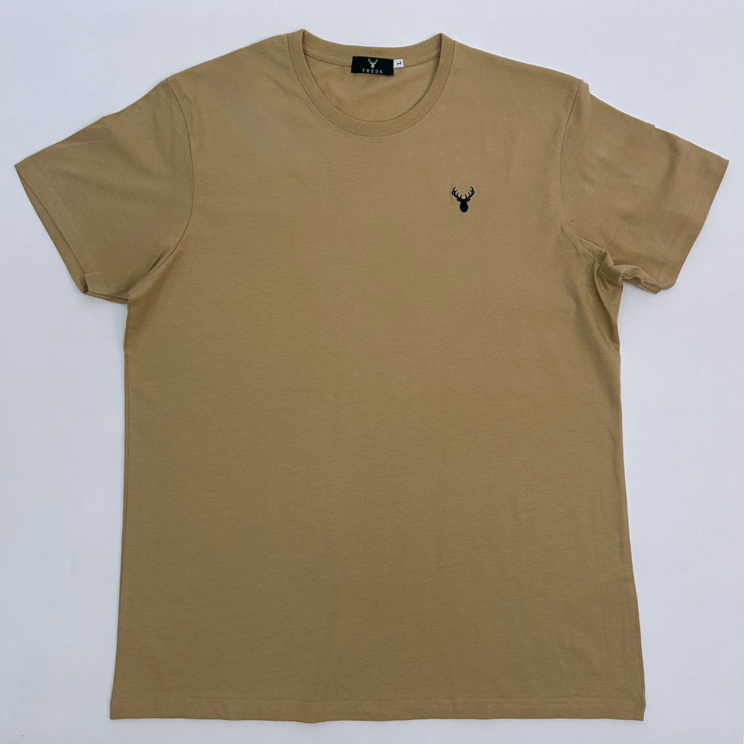 CAMISETA BÁSICA CIERVO BEIGE